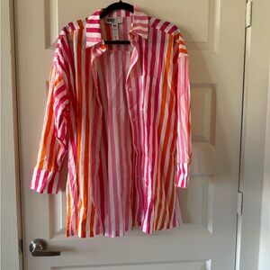 Colorful Striped Button-Up Shirt